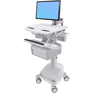 Ergotron StyleView Medical Trolley - 2 Drawer - 16.78 kg Capacity - 4 Casters - Plastic, Aluminium - Ireland, United Kingdom