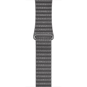 42MM STORM GREY LEATHER LOOP - MEDIUM (FITS 150185MM WRISTS)