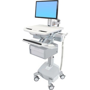 Ergotron StyleView Medizinische Warenkorb - 1 Schubfach - 14,97 kg Belastbarkeit - 4 Rollen - Aluminium, Plastik, Verzinkter Stahl