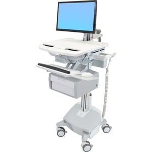 Ergotron StyleView Medical Cart - 1 Drawer - 14.97 kg Capacity - 4 Casters - Aluminium