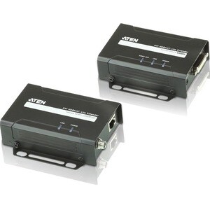 ATEN VE601T Video Extender-TAA Compliant - 1 Input Device - 229.66 ft Range - 1 x Network (RJ-45) - 1 x DVI In - WUXGA - 1