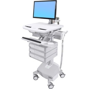 Ergotron StyleView Medical Cart - 3 Drawer - 14.97 kg Capacity - 4 Casters - Aluminium
