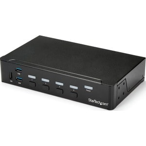 StarTech.com 4 Port HDMI KVM - HDMI KVM Switch - 1080p - USB 3.0 & Audio Support - KVM Video Switch (SV431HDU3A2) - Contro