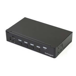 StarTech.com 4 Port DisplayPort KVM Switch - DP KVM Umschalter mit USB 3.0 Hub - 4K 30Hz - 4 Computer - 1 Lokaler Benutzer