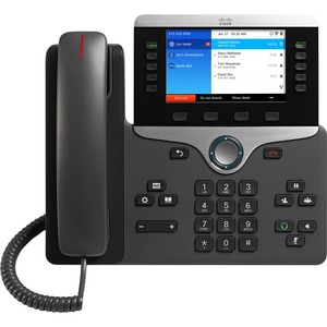 Cisco 8861 IP Phone - Corded/Cordless - Corded - Wi-Fi - Wall Mountable, Desktop - Charcoal - 5 x Total Line - VoIP - IEEE