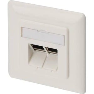 Digitus DN-9006/B5-N Mounting Box - 2 x Total Number of Socket(s) - White - 5 - 2 x RJ-45 Port(s)