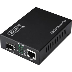 Digitus Transceiver/Media Converter - 1 Port(s) - 1 x Network (RJ-45) - Twisted Pair - 10/100/1000Base-T - 80 km - 1 x Exp