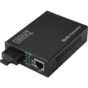 Digitus DN-82120-1 Transceiver/Media Converter - 2 Port(s) - 1 x Network (RJ-45) - 1 x SC - Duplex SC Port - Optical Fiber