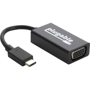 Plugable USB C to VGA Adapter Compatible with 2018 iPad Pro, 2018 MacBook Air, 2018 MacBook Pro, Surface Book 2, Thunderbo