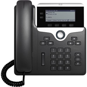 Cisco 7821 IP Phone - Corded - Wall Mountable - Black - 2 x Total Line - VoIP - User Connect License, Enhanced User Connec