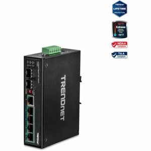 TRENDnet TI-PG541i 6 Ports Manageable Ethernet Switch - Gigabit Ethernet - 1000Base-T, 1000Base-X - New - TAA Compliant - 