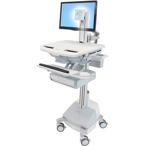 Ergotron StyleView Medizinische Warenkorb - 1 Schubfach - 16,78 kg Kapazität - 4 Rollen - Aluminium, Plastik, Verzinkter S