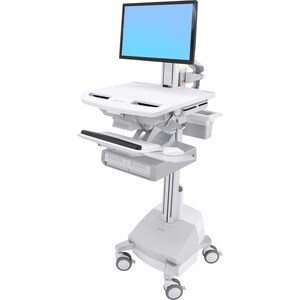Ergotron StyleView Medizinische Warenkorb - 2 Schubfach - 16,78 kg Kapazität - 4 Rollen - Plastik, Aluminium, Verzinkter S