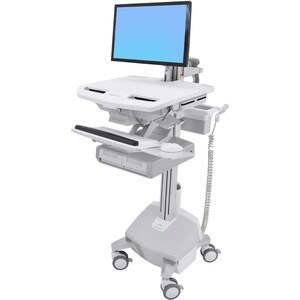 Ergotron StyleView Medizinische Warenkorb - 2 Schubfach - 14,97 kg Kapazität - 4 Rollen - Aluminium, Plastik, Verzinkter S