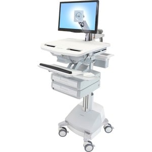 Ergotron StyleView Medizinische Warenkorb - 2 Schubfach - 17,69 kg Kapazität - 4 Rollen - Aluminium, Plastik, Verzinkter S