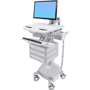 Ergotron StyleView Medizinische Warenkorb - 3 Schubfach - 14,97 kg Kapazität - 4 Rollen - Aluminium, Plastik, Verzinkter S