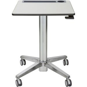 Ergotron LearnFit® Sit-Stand Desk, Short - Laminated Rectangle Top - Melamine Laminate X-shaped Base - 4 Legs - 15 lb Capa