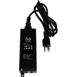 Cisco Meraki PoE Injector - 1 x 10/100/1000Base-T Input Port(s) - 1 x 10/100/1000Base-T Output Port(s) - Wall Mountable - 