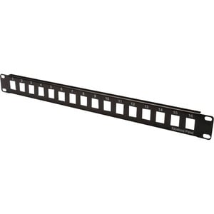Digitus 16 Port(s) Modular Patch Panel - Black - 1U High - 19" Wide - Rack-mountable