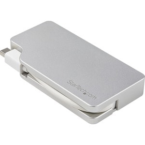 StarTech.com Aluminum Travel A/V Adapter: 3-in-1 Mini DisplayPort to VGA, DVI or HDMI - mDP Adapter - 4K - 1 x 20-pin Mini