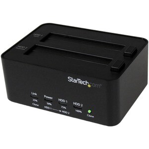 StarTech.com Dual Bay Hard Drive Duplicator and Eraser, External HDD/SSD Cloner / Copier / Wiper Tool, USB 3.0 to SATA Doc