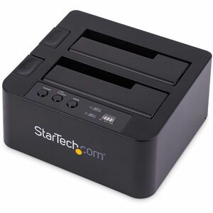 StarTech.com Standalone Hard Drive Duplicator, External Dual Bay HDD/SSD Cloner/Copier, USB 3.1 to SATA Drive Docking Stat