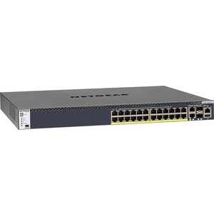 Netgear 24x1G PoE+ Stackable Managed Switch with 2x10GBASE-T and 2xSFP+ (550W PSU) - 24 Ports - Manageable - 10 Gigabit Et