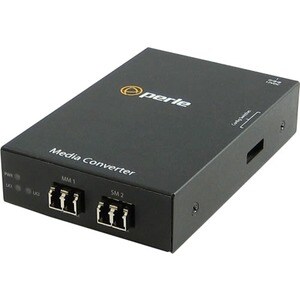 Perle S-100MM-S2LC20 Transceiver/Media Converter - 2 Port(s) - Optical Fiber - Single-mode, Multi-mode - 1.31 µm Fiber - F