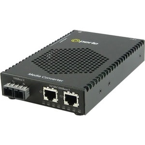 Perle S-1110DPP-S2SC70 Transceiver/Media Converter - 3 Port(s)Network (RJ-45) - 2 x PoE+ (RJ-45) Ports - 1 x SC - Twisted 
