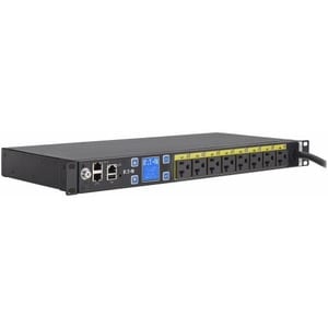 Eaton Managed rack PDU, 1U, 5-20P, L5-20P input, 1.44 kW max, 120V, 12A, 10 ft cord, Single-phase, Outlets: (8) 5-20R - Sw