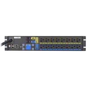 Eaton Managed rack PDU, 2U, L5-30P input, 2.88 kW max, 120V, 24A, 10 ft cord, Single-phase, Outlets: (16) 5-20R - Switched