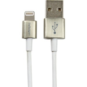 StarTech.com 1m (3ft) Premium Apple Lightning to USB Cable with Metal Connectors for iPhone / iPod / iPad - White - Cable 