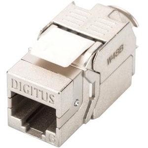 Digitus CAT 6 Keystone Module, shielded. Construction type: Flat, Product colour: Silver, Connector 1: RJ-45. Width: 14 mm