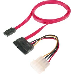 Digitus 50 cm Molex/SATA Data Transfer/Power Cable for DVD Burner, Hard Drive, Motherboard - First End: 1 x 22-pin I-Type 