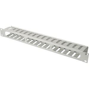 Digitus Cable Management Panel with detachable cover for 483 mm (19“) cabinets, 1U. Product colour: Grey, Country of origi