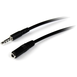 StarTech.com 1m 3.5mm 4 Position TRRS Headset Extension Cable - M/F - Cable for Audio Device, Headset, Headphone, iPhone -