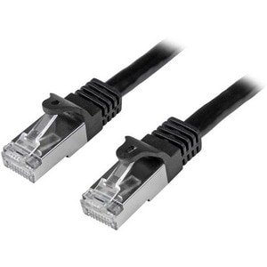StarTech.com 0.5m Cat6 Patch Cable - Shielded (SFTP) Snagless Gigabit Network Patch Cable - Black - Deliver high-performan