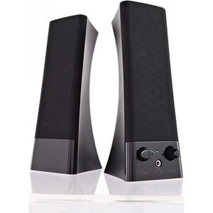 V7 SP2500-USB-6N Speaker System - 5 W RMS - Black - V7 USB Powered Stereo Speakers - Black