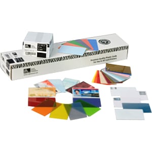Badge Zebra Premier - Imprimable - 53,98 mm x 85,73 mm Longueur - Blanc - Chlorure de polyvinyle (PVC). - 500 Boîte