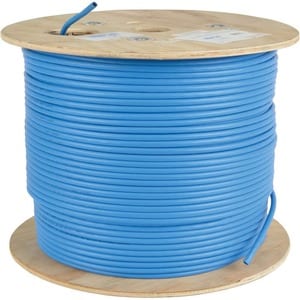 Eaton Tripp Lite Series Cat6a 10G-Certified Solid Core UTP CMR PVC Bulk Ethernet Cable, Blue, 1000 ft. (304.8 m) - Categor