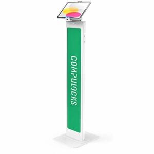 Compulocks Universal Tablet Cling Brandable Floor Stand White - Compatible With Tablets 7" - 13" , Brandable Secure Floor 