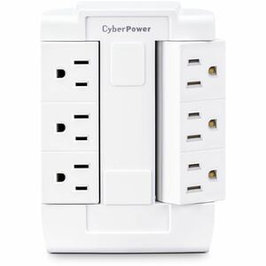 CyberPower GT600P Wall Tap Outlet - 6 - NEMA 5-15R Outlet(s), NEMA 5-15P Plug Type, Wall Tap Plug Style, White