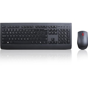 Lenovo Professional Keyboard & Mouse - Spanish - USB Wireless RF - Keyboard/Keypad Color: Black - USB Wireless RF - Laser 