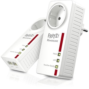 FRITZ! 1220E Powerline Netzwerkadapter - 2 - 2 x Netzwerk (RJ-45) - 1200 Mbit/s Stromleitung - HomePlug AV2 - Gigabit-Ethe