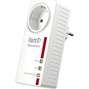 FRITZ! 1220E Powerline Netzwerkadapter - 1 - 2 x Netzwerk (RJ-45) - 1200 Mbit/s Stromleitung - HomePlug AV2 - Gigabit-Ethe