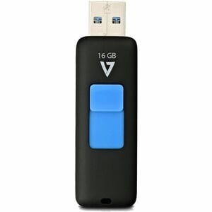 V7 VF316GAR-3E 16 GB USB 3.0 Flash Drive - Black - 5 Year Warranty