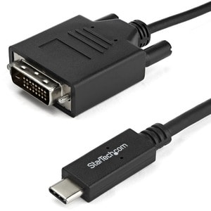 StarTech.com 1m / 3 ft USB-C to DVI Cable - USB 3.1 Type C to DVI - 1920 x 1200 - Black - 3.3 ft. / 1 m USB C to DVI cable