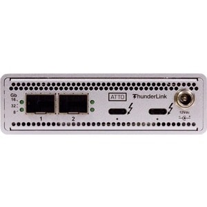 ATTO 40Gb/s Thunderbolt 3 (2-port) to 32Gb/s FC (2-port) (Includes SFPs) - Thunderbolt 3 - 40 Gbit/s, 32 Gbit/s - 2 x Tota