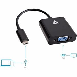 USB-C TO VGA ADAPTER BLACK USB-C VGA 1080P 60HZ FHD VID ADP