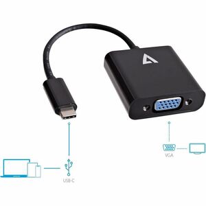 V7 V7UCVGA-BLK-1E Videoadapter - 1920 x 1080 Supported - Schwarz